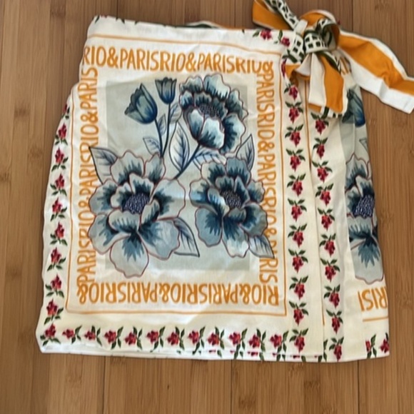 Women’s Vacay Mood On Floral.Printed Wrap Mini Skirt various - Picture 5 of 6